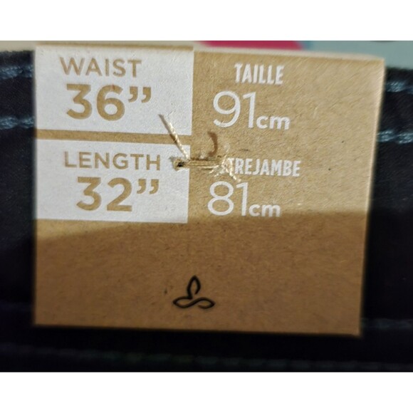 prAna Stretch Zion Slim Pant 2 Men’s 36x32 Grey Blue Water Repellent Hiking New - Picture 11 of 13